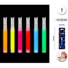 BARRA FLUORECENTE SILBATO + CORDON  COLOR SURTIDO 1PCS