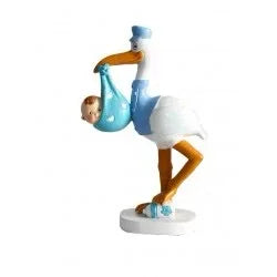 FIGURA PASTEL CIGUEÑA AZUL - yupiparty