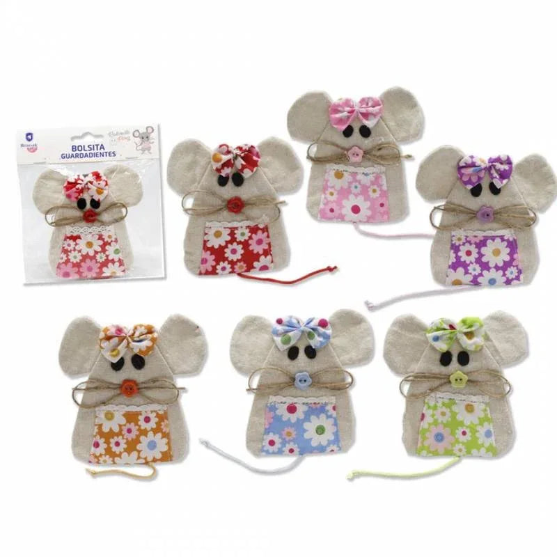 BOLSITA DE TELA GUARDA DIENTES RATONCITO PÉREZ - yupiparty
