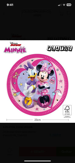 PLATOS MINNIE Y DAISY 23 CM (6 UDS ) - yupiparty