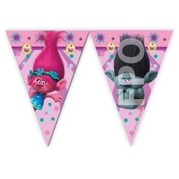 BANDERIN PLASTICO TROLLS - yupiparty