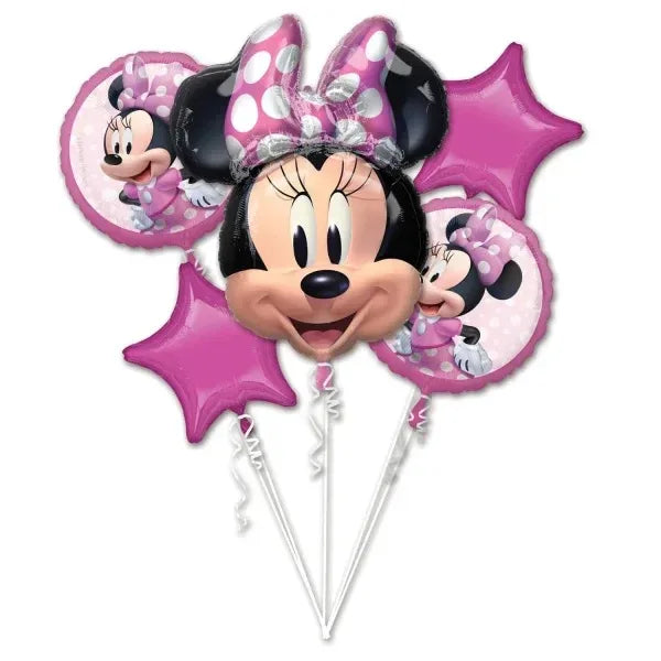 BOUQUET GLOBOS MINNIE 5 PCS - yupiparty
