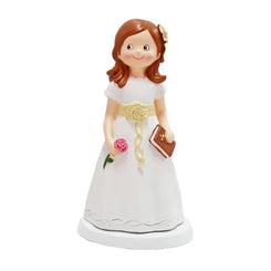 FIGURA PASTEL NIÑA COMUNION LIBRO - yupiparty