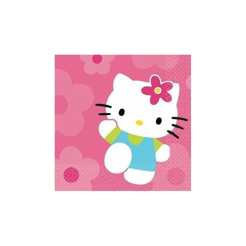 SERVILLETAS HELLO KITTY 16X2/33X33CM - yupiparty