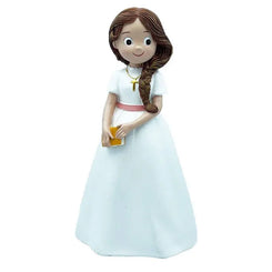 FIGURA PASTEL NIÑA COMUNION TRENZA - yupiparty