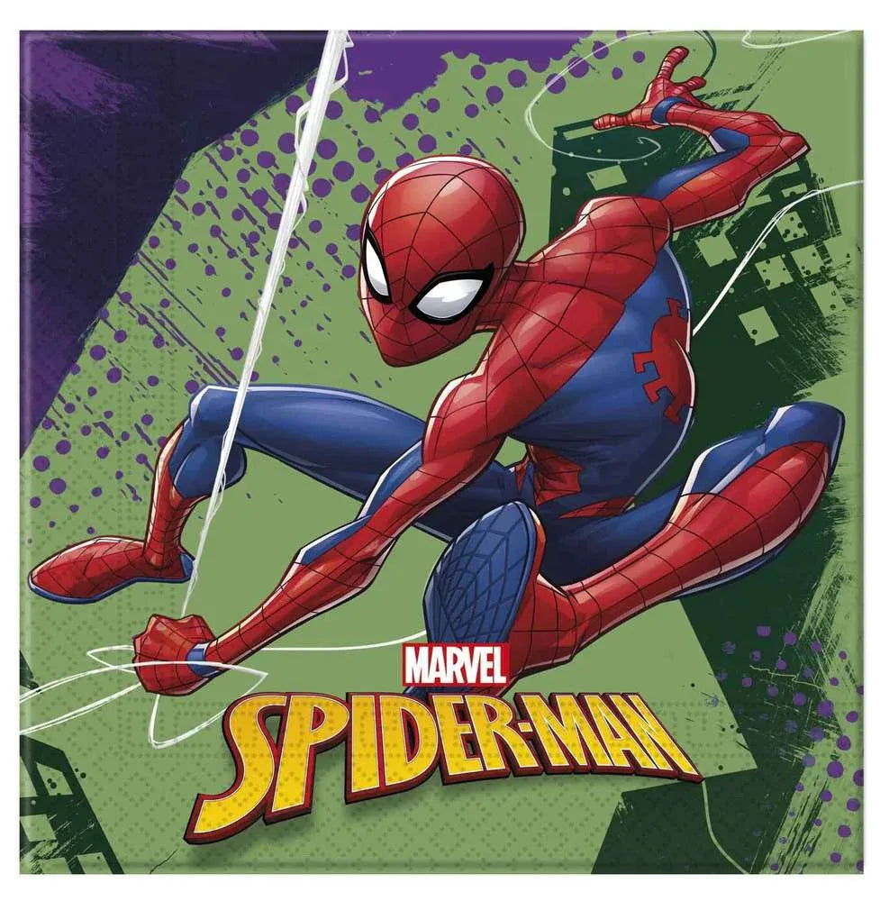 20 SERVILLETAS SPIDERMAN 33 CM - yupiparty