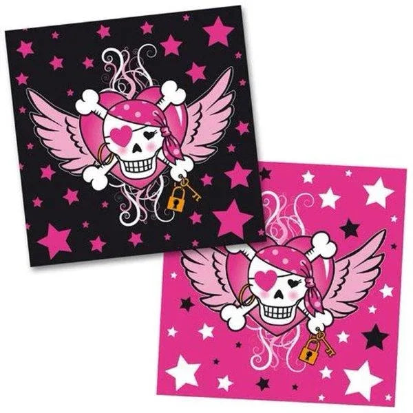 20 SERVILLETAS PIRATE GIRL 33X33 - yupiparty