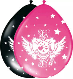 GLOBOS LATEX PIRATE GIRL 8PCS - yupiparty