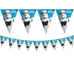 Banderines Star Wars 2.3m Plástico - Licencia Oficial Lucasfilm - yupiparty