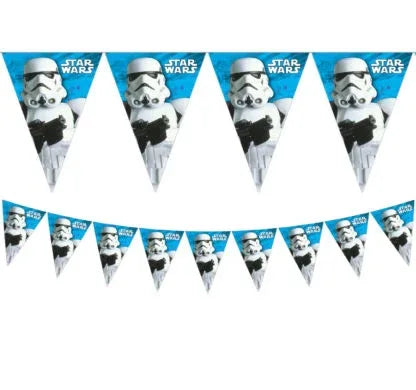 Banderines Star Wars 2.3m Plástico - Licencia Oficial Lucasfilm - yupiparty