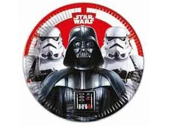 Platos Star Wars 23cm Pack 8 - Licencia Oficial Lucasfilm - yupiparty