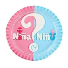 PLATO 7/18CM NIÑA/NIÑO 6PCS - yupiparty