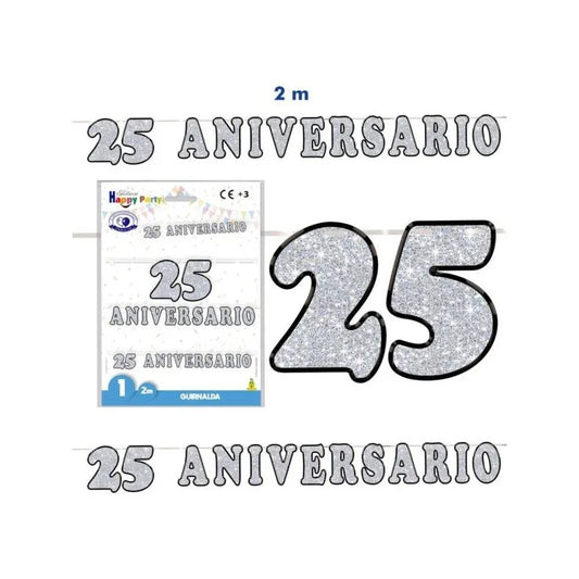 GUIRNALDA ANIVERSARIO 25 - yupiparty