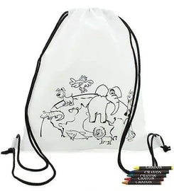 MOCHILA PINTABLE MUNDO ANIMALES - yupiparty