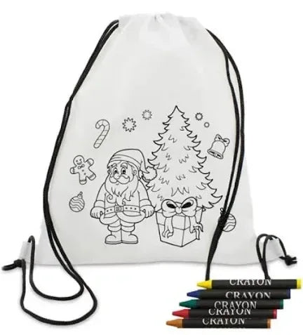 Mochila Pintable Navidad Personalizable - Actividad Creativa Infantil - yupiparty