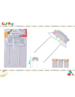 ADORNO PASTEL ARCO IRIS FELIZ CUMPLE - yupiparty