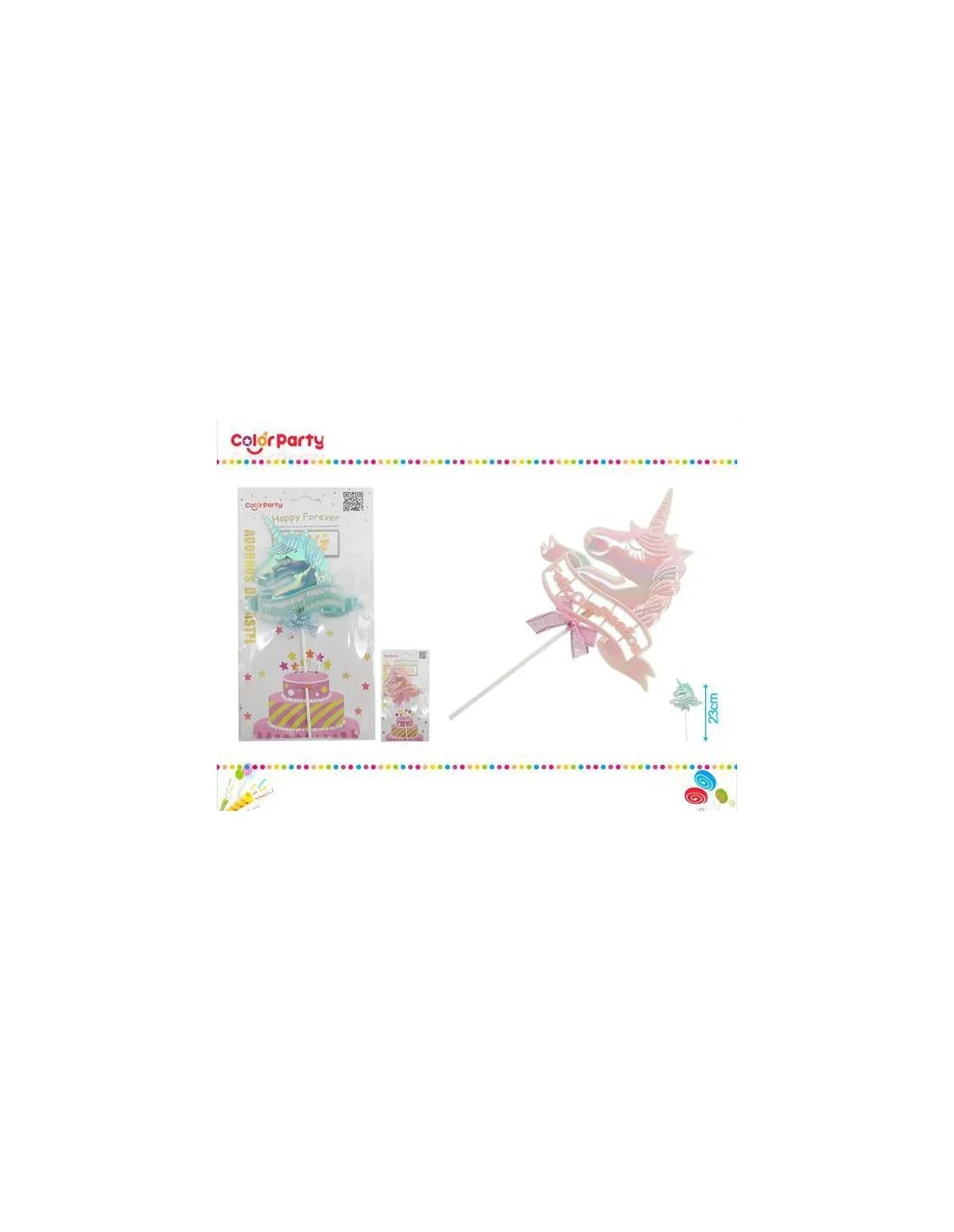 ADORNO PASTELUNICORNIO - yupiparty