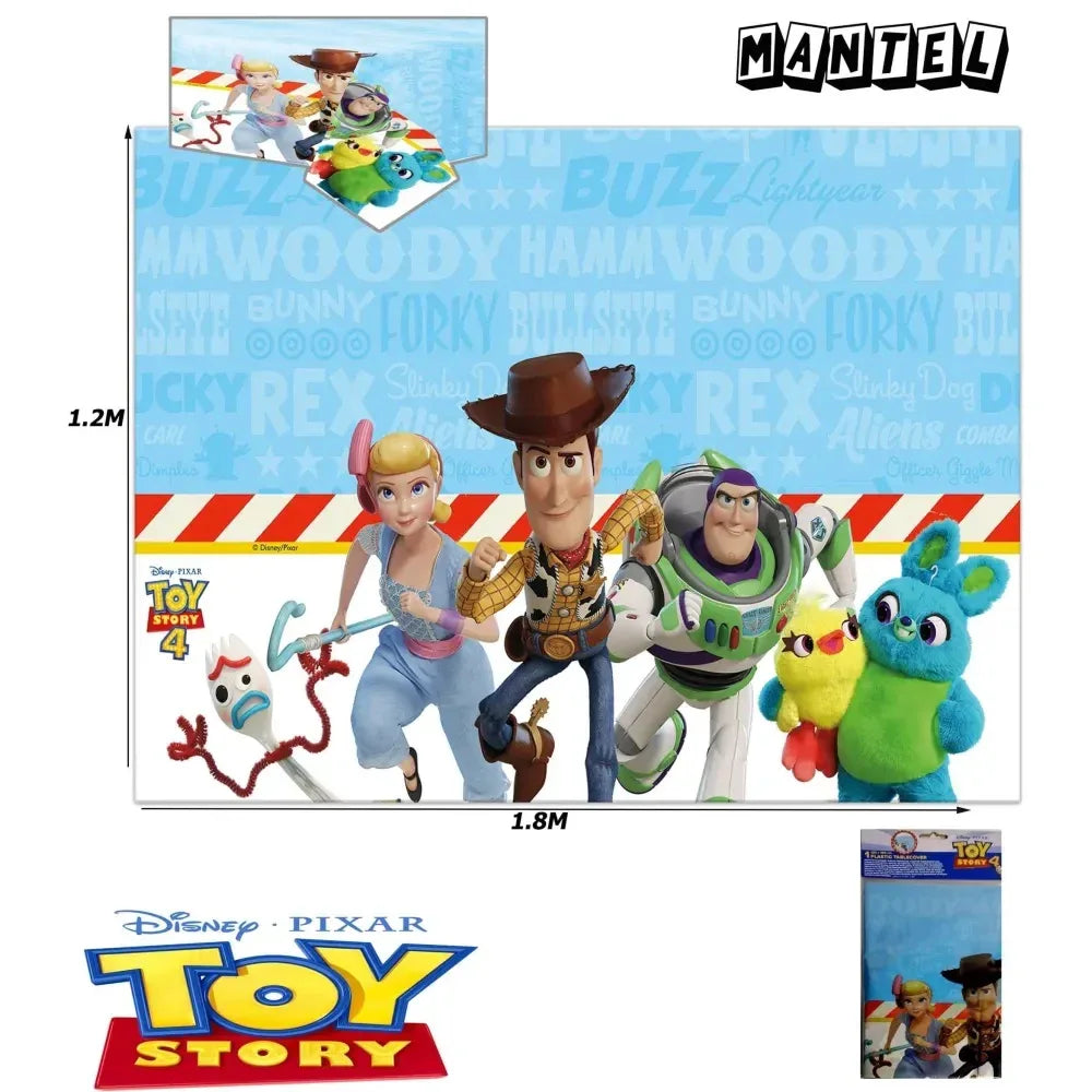 Mantel Toy Story 120x180cm Plástico - Licencia Disney Pixar - yupiparty