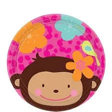 PLATO MONKEY LOVE PARTY 8PCS 18CM - yupiparty