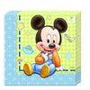 Servilletas Baby Mickey Mouse 33x33cm Pack 20 - Licencia Disney - yupiparty