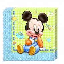 Servilletas Baby Mickey Mouse 33x33cm Pack 20 - Licencia Disney - yupiparty