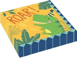 SERVILLETAS DINOSAURIO 33 CM ( 20 UDS ) - yupiparty