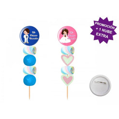 BROCHETA DE CHUCHES PARA COMUNIÓN NIÑO/NIÑA - yupiparty