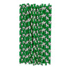 PAJITAS VERDES BALONES FUTBOL 20pcs - yupiparty