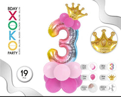 COLUMNA GLOBO RAINBOW N3 - yupiparty