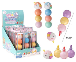 MARCADOR FLUORESCENTE UNICORNIO 3 EN 1 - yupiparty