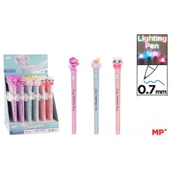 EXP. BOLÍGRAFOS FANTASÍA LUZ MULTICOLO - yupiparty