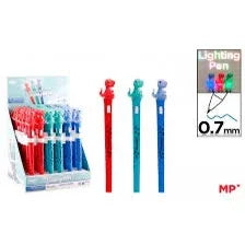 EXP. BOLÍGRAFOS FANTASÍA LUZ MULTICOLO - yupiparty