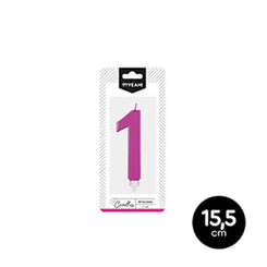 VELA METALIZADA ROSA 1 - yupiparty