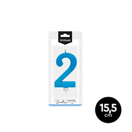 VELA METALIZADA AZUL 2 - yupiparty