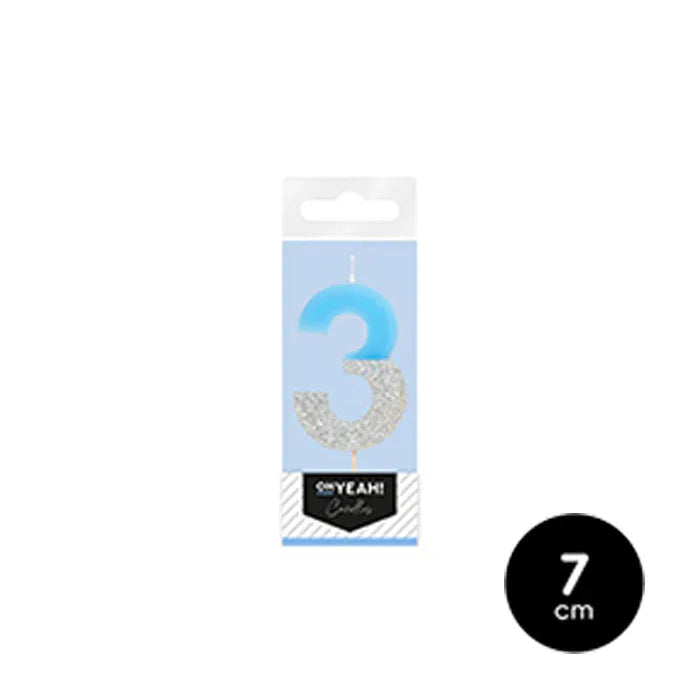 VELA BICOLOR AZUL N 3 - yupiparty