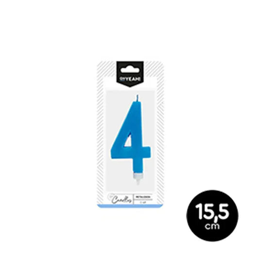 VELA METALIZADA AZUL 4 - yupiparty