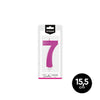 VELA METALIZADA ROSA 7 - yupiparty