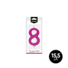 VELA METALIZADA ROSA 8 - yupiparty