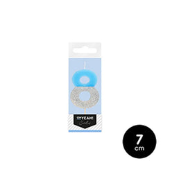 VELA BICOLOR AZUL N 8 - yupiparty