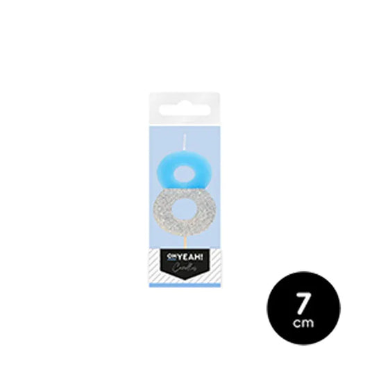 VELA BICOLOR AZUL N 8 - yupiparty